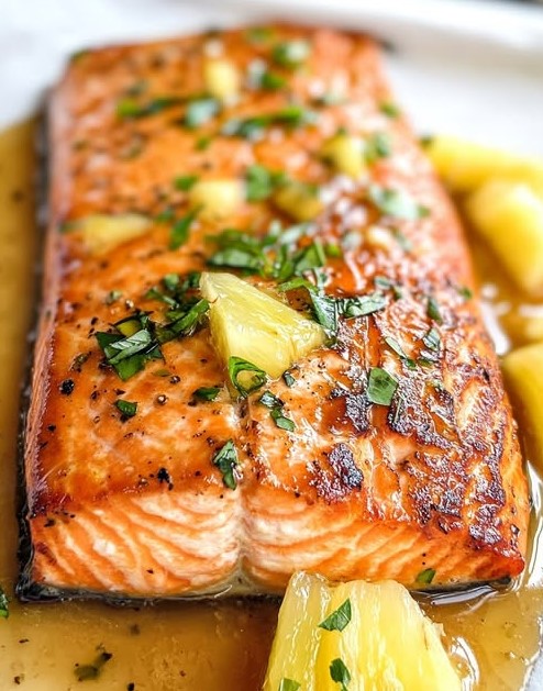 Łosoś z Miodem i Ananasem