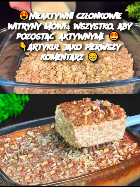 Aromatyczna Pieczona Owsianka z Jabłkiem, Bananem i Orzechami Włoskimi – Idealne Śniadanie na Dobry Start Dnia