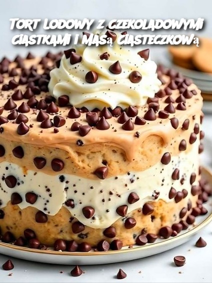 Tort Lodowy z Czekoladowymi Ciastkami i Masą Ciasteczkową