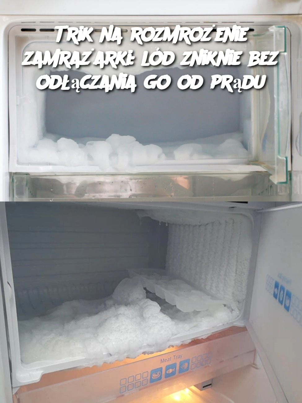 Trik na rozmrożenie zamrażarki: lód zniknie bez odłączania go od prądu