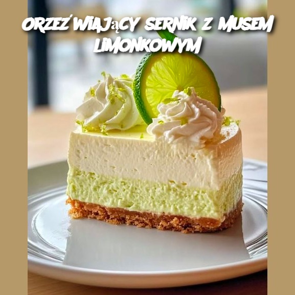 Orzeźwiający sernik z musem limonkowym