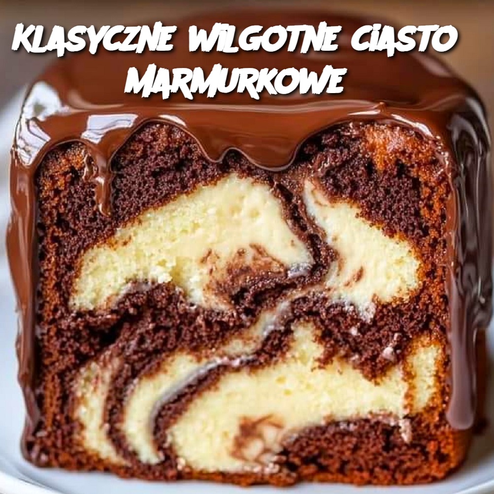 Klasyczne wilgotne ciasto marmurkowe