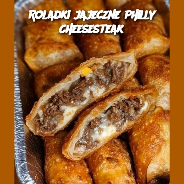 Roladki jajeczne Philly Cheesesteak: