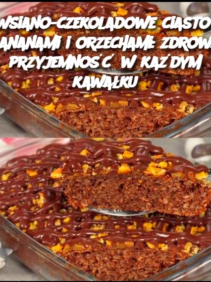 Owsiano-czekoladowe ciasto z bananami i orzechami: zdrowa przyjemność w każdym kawałku