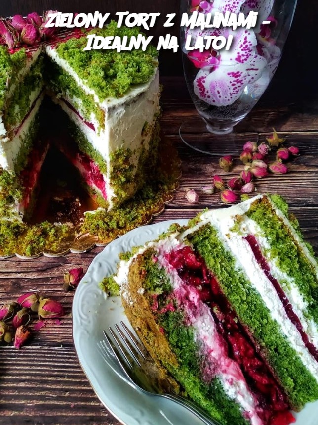 Zielony Tort z Malinami – Idealny na Lato!Zielony Tort z Malinami – Idealny na Lato!