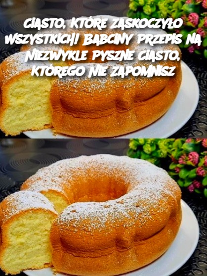 ### **Ciasto, Które Zaskoczyło Wszystkich! Babciny Przepis na Niezwykle Pyszne Ciasto, Którego Nie Zapomnisz** #### **Wprowadzenie** Czy kiedykolwiek marzyłeś o cieście, które łączy w sobie tradycję, prostotę i wyjątkowy smak? Ten babciny przepis na niezwykłe ciasto jest gwarancją sukcesu! Idealne na każdą okazję – od rodzinnych spotkań po leniwe popołudnie z filiżanką kawy. Poznaj sekret smaku, który zaskoczył wszystkich! --- #### **Składniki** - 2 szklanki mąki pszennej - 1 szklanka cukru - 1 łyżeczka proszku do pieczenia - 1/2 łyżeczki sody oczyszczonej - 3 jajka - 1/2 szklanki oleju roślinnego - 1 szklanka jogurtu naturalnego lub maślanki - 2 duże jabłka (obrane i pokrojone w kostkę) - 1 łyżeczka cynamonu - Szczypta soli --- #### **Sposób przygotowania** 1. **Przygotowanie ciasta** - W dużej misce wymieszaj mąkę, cukier, proszek do pieczenia, sodę oczyszczoną, cynamon i sól. - W osobnej misce ubij jajka, a następnie dodaj olej i jogurt. Dokładnie wymieszaj. 2. **Połączenie składników** - Do mokrych składników stopniowo dodawaj suche, mieszając do uzyskania jednolitej masy. Na koniec delikatnie wmieszaj pokrojone jabłka. 3. **Pieczenie** - Przelej masę do natłuszczonej formy do pieczenia (np. tortownicy o średnicy 24 cm). Piecz w piekarniku nagrzanym do 180°C przez około 40–50 minut, aż ciasto będzie złociste, a wbity w nie patyczek wyjdzie suchy. 4. **Studzenie** - Wyjmij ciasto z piekarnika i pozwól mu chwilę wystygnąć w formie. Następnie przełóż je na kratkę, aby ostygło całkowicie. --- #### **Wskazówki dotyczące serwowania i przechowywania** **Serwowanie:** Ciasto smakuje wyśmienicie samo w sobie, ale możesz je wzbogacić, podając z bitą śmietaną, gałką lodów waniliowych lub kremem. Na specjalne okazje udekoruj świeżymi owocami lub startą czekoladą. **Przechowywanie:** Aby zachować świeżość, przechowuj ciasto w zamkniętym pojemniku lub przykryte ściereczką. Utrzymuje swoje walory smakowe przez 2–3 dni. Możesz je także zamrozić na później. --- #### **Warianty** 1. **Ciasto z jabłkami i cynamonem** - Dodaj do masy dodatkową łyżeczkę cynamonu i skórkę startą z jednej cytryny. Po upieczeniu posyp wierzch cynamonem. 2. **Ciasto z owocami leśnymi** - Zamiast jabłek użyj malin, jagód lub borówek. Pamiętaj, że owoce leśne mogą sprawić, że ciasto będzie bardziej wilgotne. 3. **Ciasto z orzechami** - Wzbogac ciasto o 1/2 szklanki posiekanych orzechów włoskich, laskowych lub migdałów, aby dodać mu chrupkości. 4. **Ciasto z czekoladą** - Dodaj do masy 1/2 szklanki drobno posiekanej czekolady. Taki dodatek nadaje wypiekowi bardziej deserowy charakter. --- #### **Najczęściej zadawane pytania (FAQs)** **1. Czy mogę użyć innej mąki?** Tak, możesz użyć mąki pełnoziarnistej, jednak ciasto będzie wtedy bardziej gęste. **2. Czy można zastąpić cukier miodem?** Tak, ale pamiętaj, że miód może wpłynąć na konsystencję ciasta. Dodaj go w proporcji 3/4 szklanki zamiast 1 szklanki cukru. **3. Jak długo piec ciasto?** Zwykle trwa to 40–50 minut, ale czas pieczenia może się różnić w zależności od piekarnika. **4. Czy ciasto nadaje się do zamrażania?** Tak, zamrożone ciasto można przechowywać przez 2–3 miesiące. Przed podaniem należy je dokładnie rozmrozić w temperaturze pokojowej. --- Ciesz się tym wyjątkowym ciastem, które przywołuje wspomnienia z dzieciństwa i zaskakuje wszystkich swoim smakiem! Smacznego! 🍰